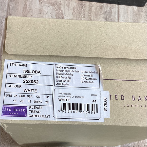 Ted Baker Triloba White Suede Sneakers - Picture 4 of 15